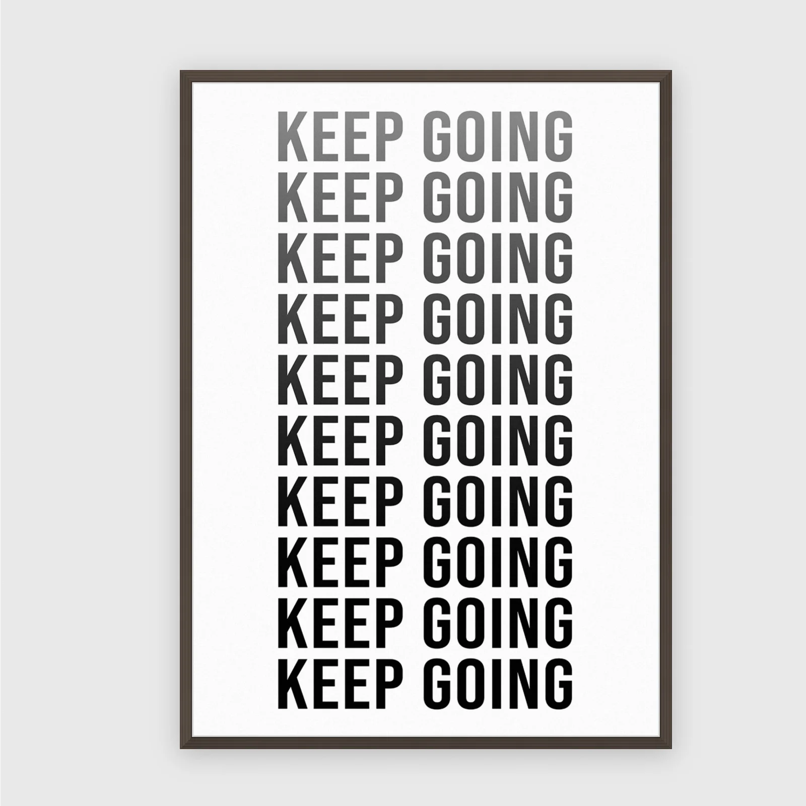 Typography No. 170 – akustikbillede med print, 104×73 cm, mørk ramme